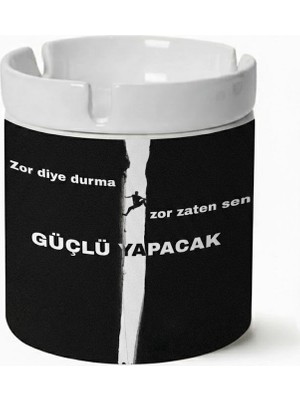 Sartre Art   Güçlü Yapar Tasarımlı Hediyelik Kokusuz Söndür At Küllük Kül Tablası