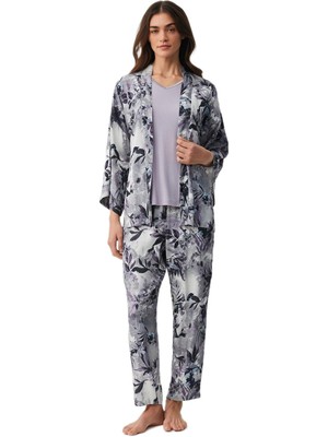 Penye Mood Kadın Lila Pijama Takım PM9906