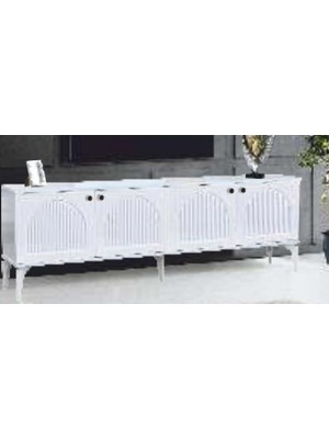 Yuvaset Home Maye Bohem Beyaz Tv Sehpası
