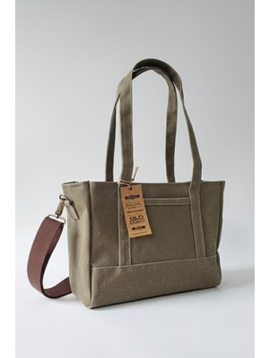 Old Cotton Mumlu Kanvas Tote Omuz Çantası ve El Çantası (Ayarlanabilir Ek Askı) Dina