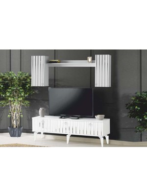 Yuvaset Home Maye Dubai Gümüş Tv Ünitesi