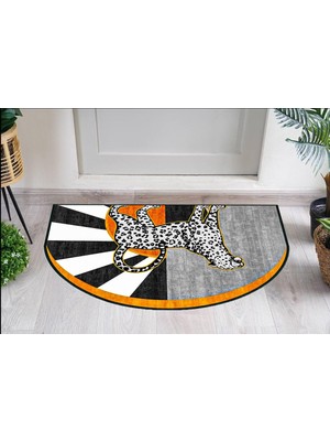 Storemax Filizorasell Dekoratif Kapı Önü Yarım Daire Paspas, 70X40 Cm, 6 mm Kalınlık, Canlı Renkler, Kaymaz Taban, Kolay Temizlenir (Beyaz)