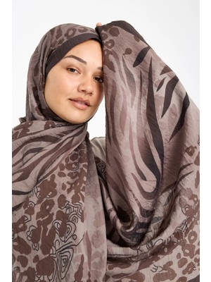 lavinscarfs Lavin Scarfs Zeopar Koleksiyonu Pamuk Viskon Şal Vizon