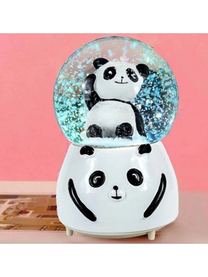 Panda Işıklı Motorlu Püskürtmeli Büyük Boy Kar Küresi