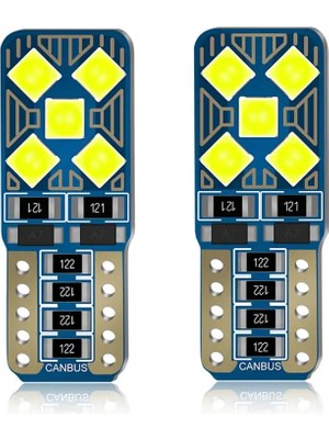 Ampul Mını T10 LED 10 Smd 3030 LED 12V-24V Beyaz   ( 002225 ) Oto Aksesuar Premium