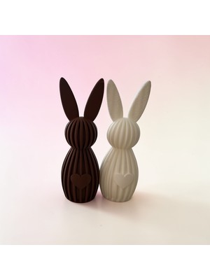 3D Tasarım Minimal Tavşan Dekor (2li Ürün)