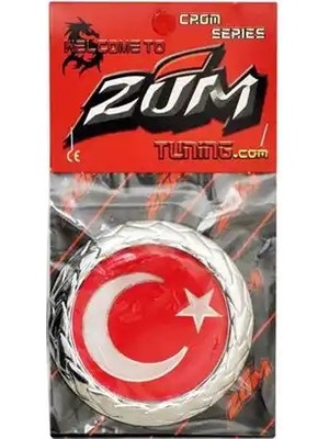 Arma Nikelaj Çelenk Türk Bayrak  74MM Oto Aksesuar Premium