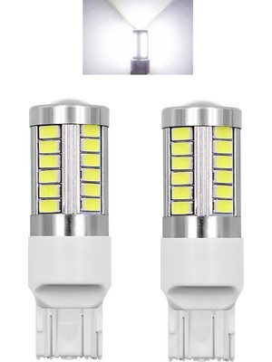 Ampul T20 1016 Dipsiz  12V 33 LED Mercekli Beyaz   ( 002232 ) Oto Aksesuar Premium