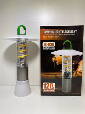 Solenza LED El Feneri - Çok Işlevli Yakınlaştırılabilir Şarj Edilebilir Kapaklı Kamp Lambası