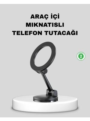 Lims Store Katlanır Manyetik Araç Içi Telefon Tutucu – 360° Dönebilen, Magsafe Uyumlu, Güçlü Mıknatıslı Tasarım