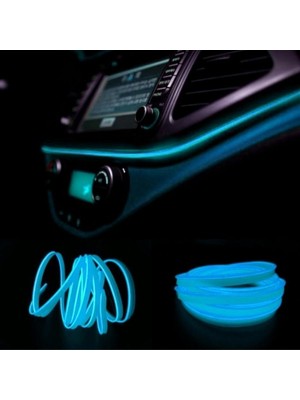 Ip Neon LED 2 Metre  Buz Mavisi ( Ice Blue  )   ( 276805 ) Oto Aksesuar Premium