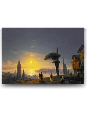 Storemax Toptassell Ivan Ayvazovski - Galata Kulesi Tablosu - 45X30CM
