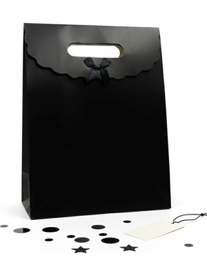 Storemax Toptassell 24X31 Siyah Renk Zarf Model Karton Çanta, Hediye Kutusu