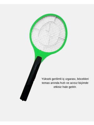 Taşınabilir Elektronik Sineklik – Üç Katmanlı Güvenli Izgara ve Kimyasız Koruma