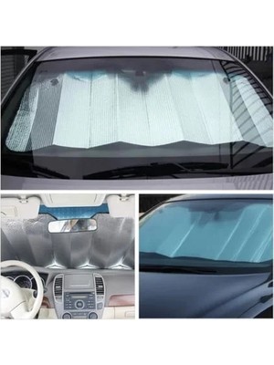 Araç Ön Cam Katlanabilir Güneşlik Uv ve Isı Koruma Renault Megane Fiat Egea Hyundai I20 Opel Astra
