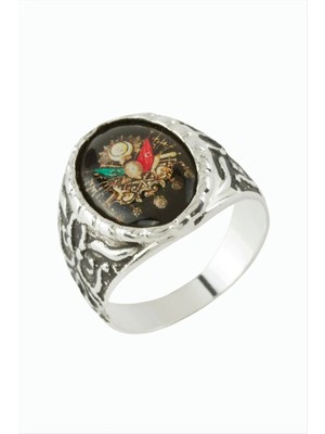 Osmanlı Bayraklı Metal Erkek Yüzük