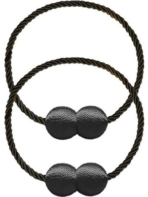 Storemax Toptassell Hdg Dekoratif Mıknatıslı Fon Perde Tutucu Aksesuar Perde Mandalı Tokası 2 Adet Siyah Renk