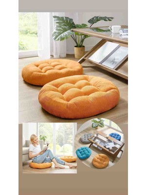 Ayzen Home 2li Pofidik Kare Meditasyon Minderi Oturma Yastığı Oyun Minderi 50CM x 50CM X7CM