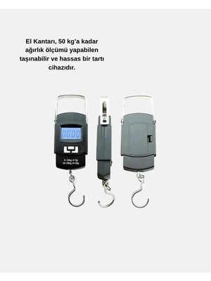 Dijital El Kantarı – 50 kg Taşıma Kapasiteli, Taşınabilir Hassas Tartı