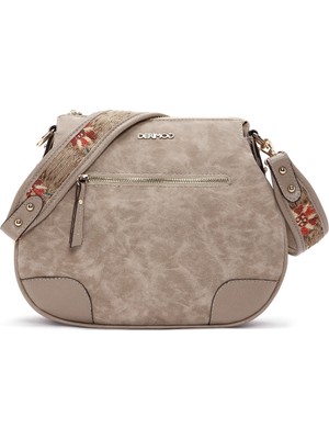 Derimod Kadın Bej Uzun Askılı Nubuk Çapraz Çanta 26SBD2101V3