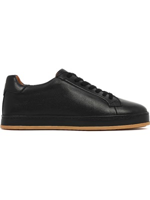 Derimod Erkek Siyah Bağcıklı Deri Sneaker 26SFD631218