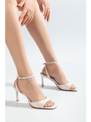 Suins Shoes Suins Riante Model Kadın Yüksek Topuklu Bilekten Bağlamalı Stiletto Ayakkabı