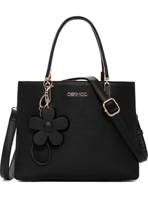 Derimod Kadın Siyah Uzun Askılı Charmlı Kol Çantası 26SBD282418