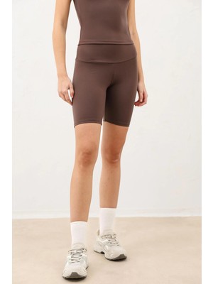 Antioch Kahve Kısa Spor Tayt