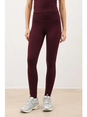 Antioch Bordo Yüksek Bel Tayt