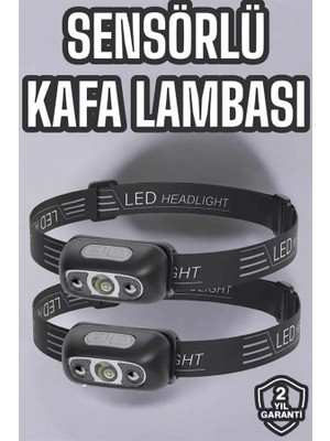 Kafa Lambası Kamp Lambası LED Işık Şarjlı Ayarlanabilir