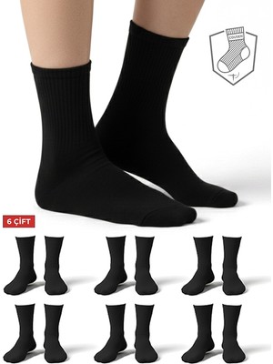 COUSEN 6 Çift Pamuklu Unisex Tenis Çorap | Günlük | Comfort | Egzersiz | Fitness | Spor | Tüm Sezonlar |