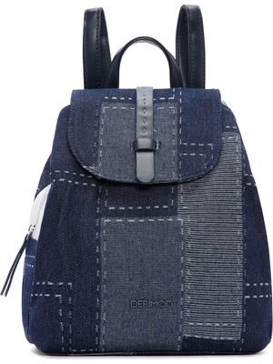 Derimod Kadın Mavi Jean Kumaş Sırt Çantası 26SBD24406F