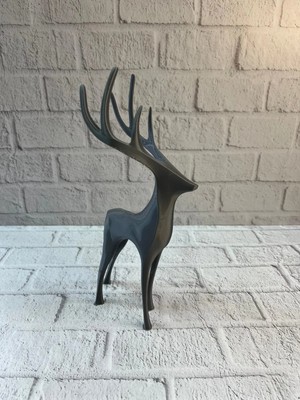 Gri Geyik Biblo Minimal Tasarım Şık Ev Aksesuarı