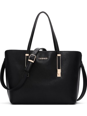 Derimod Kadın Siyah Uzun Askılı Klasik Omuz Çantası 26SBD210318