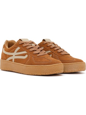 Derimod Kadın Taba Bağcıklı Kalın Tabanlı Sneaker 26PFE145114