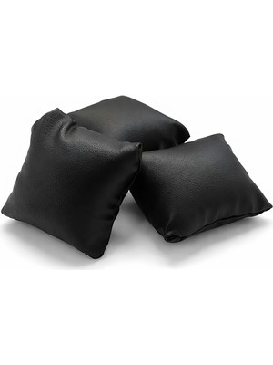 Chavin 5 Adet Iz Yapmaz Siyah Deri Saat Bileklik Yastığı Takı Kutusu Yedek Yastık