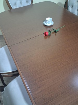 Bengi Ankara Mobilya Masa Sandalye 90646 Muz Model Kayın Muz Açılır Parlak Ceviz Klasik Ahşap Sandalye