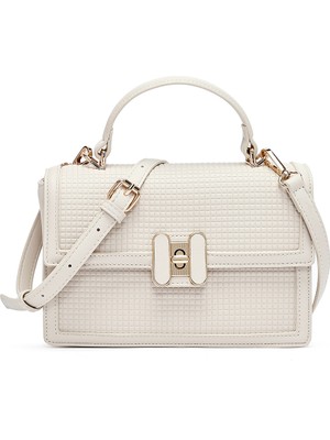 Derimod Kadın Krem Baskılı Uzun Askılı Çapraz Çanta 26SBD281918