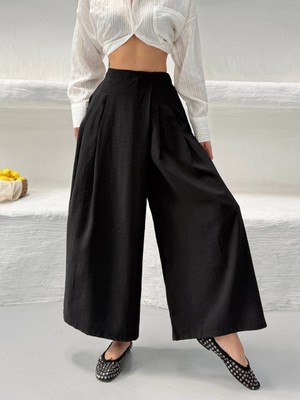 Arzu Has Butik Yeni Sezon Modal Beli Lastikli Etekli Pantolon