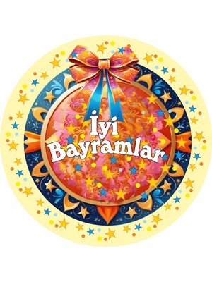 Altınuç Art Design 199 Adet Iyi Bayramlar Etiket Sticker Logo E-Ticaret 3x3 cm