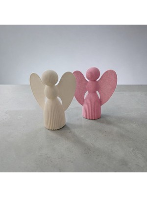 3D Tasarım Minimalist Melek Dekor Figürü (2li Ürün)