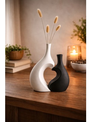 3D Boyuthane Modern Dekoratif Vazo Seti