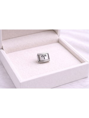 Çelik Nomination Charm Koç Burcu | Paslanmaz Çelik Bileklik Charmı | Burç Temalı Şık Takı