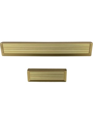 System 9060 Line-Çizgili Kulp Altın Saten Renk Tek Adet