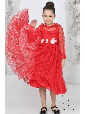 Diamondstar Kız Çocuk Parti Kıyafeti Dogum Günü ve Gösteri Kostümü Elbisesi 10/13 Yaş