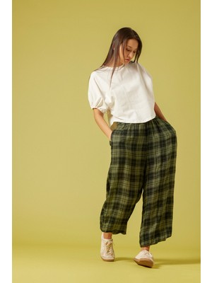 Nisan Triko Kareli Balon Pantolon