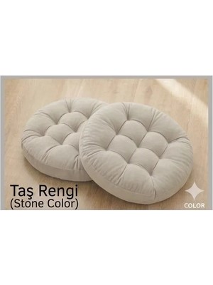Ayzen Home 2li Pofidik Kare Meditasyon Minderi Oturma Yastığı Oyun Minderi 50CM x 50CM X7CM
