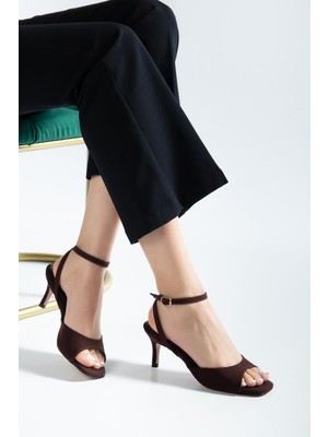 Suins Shoes Suins Carmel Model Kadın Bilekten Bağlamalı Stiletto Ayakkabı