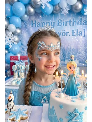 Bear & Pear Elsa Konsept Yüz Taşı Parti Festival Makyaj Face Gems Sticker