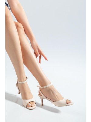 Suins Shoes Suins Carmel Model Kadın Bilekten Bağlamalı Stiletto Ayakkabı